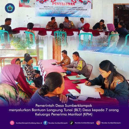 Pemerintah Desa Sumberklampok Salurkan BLT Desa tahun 2026